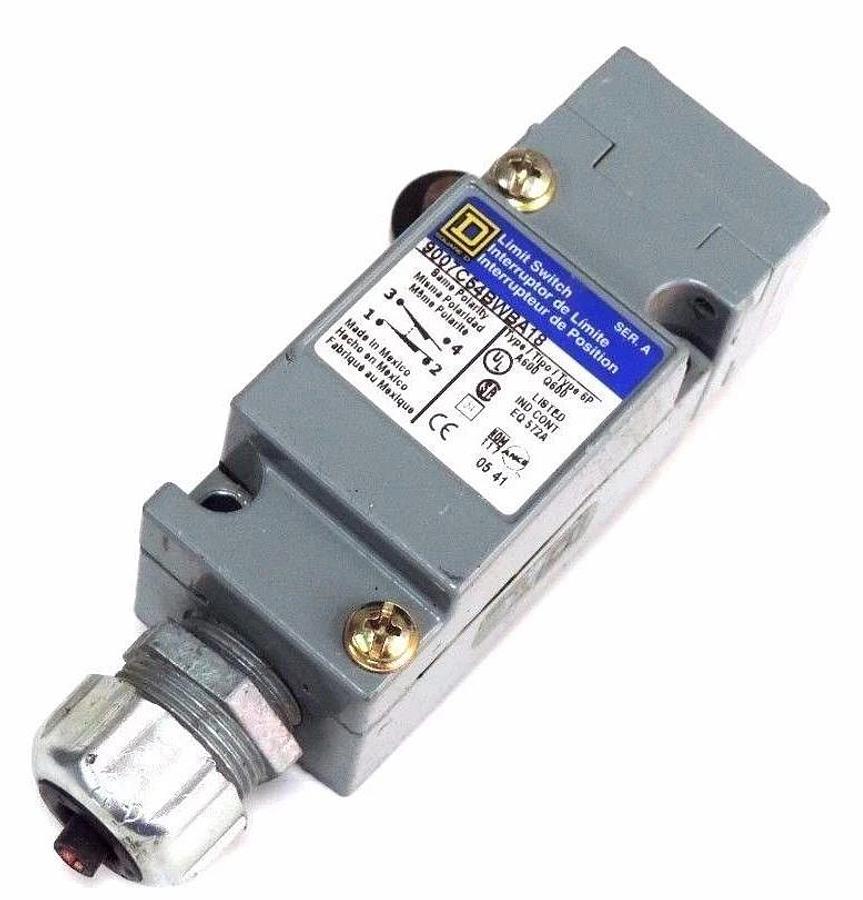 Used SQUARE D 9007C54BWBA18 LIMIT SWITCH SER A W/ 9007 TYPE B OPERATING HEAD