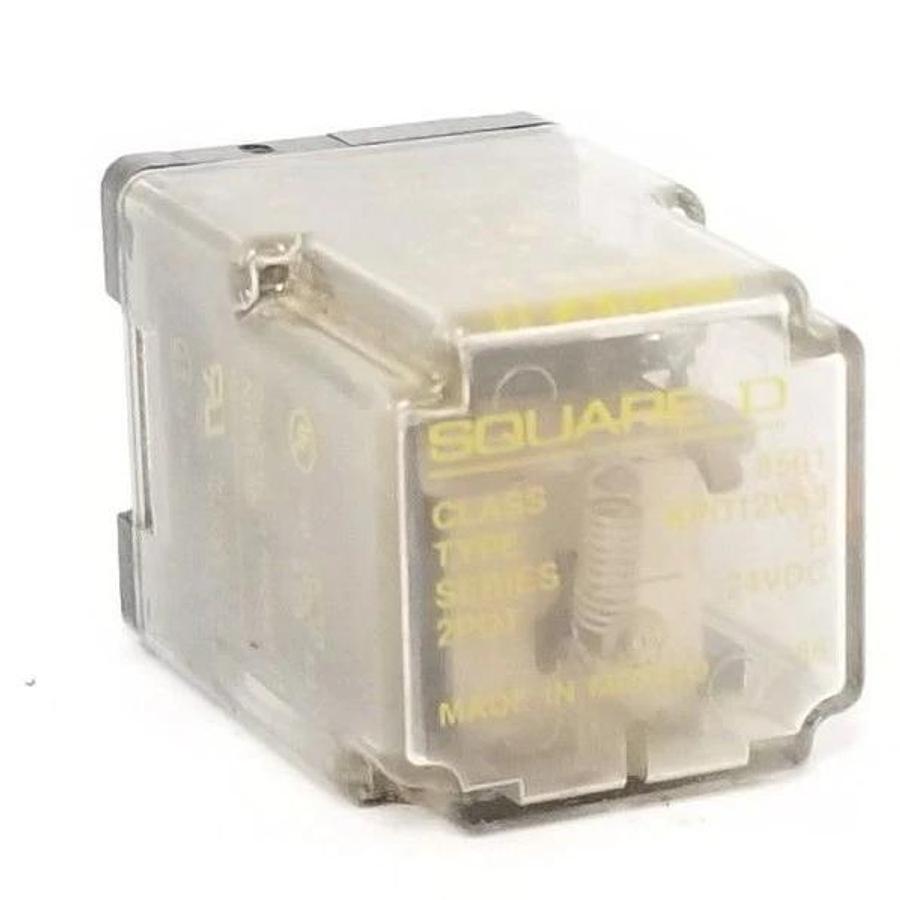 Used SQUARE D 8501-KPD12V53 RELAY SER. D 2PDT 24VDC 8501KPD12V53