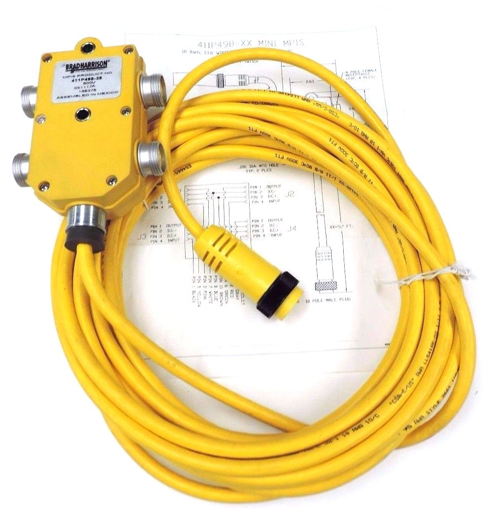 Used NEW BRAD HARRISION 411P498-35 MULTI-PORT INTERCONNECT SYSTEM 4 PORT, 600V