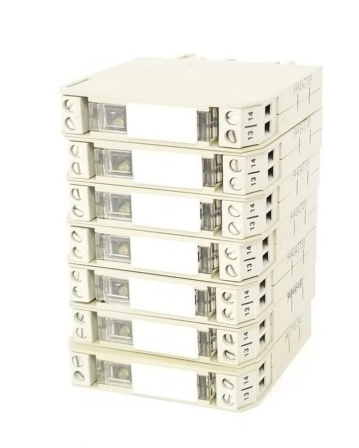 Used LOT OF 7 LUTZE RE4-0716 RELAYS 115V INPUT, 730716, RE40716