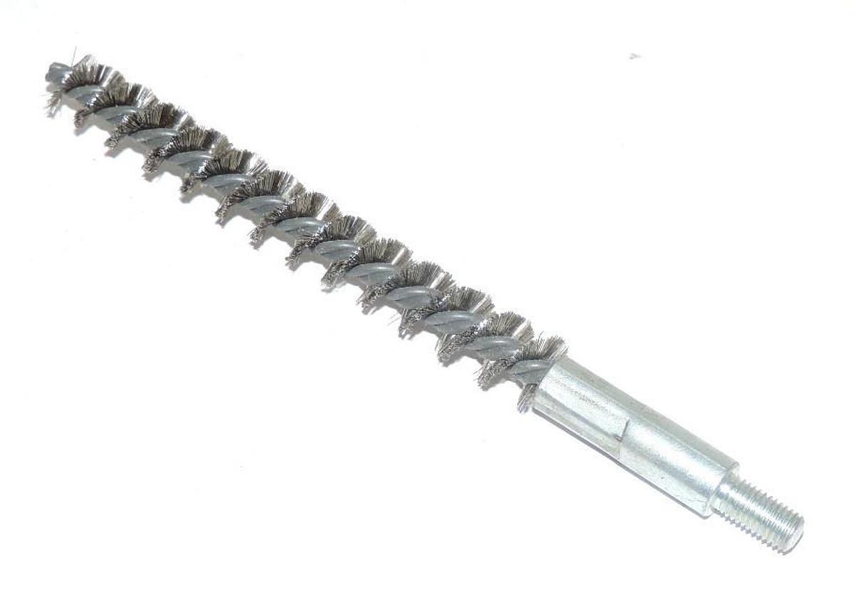 Used NEW SCHAEFER 1/2" FLUE AND CONDENSER BRUSH STAINLESS SINGLE SPIRAL MALE THREAD