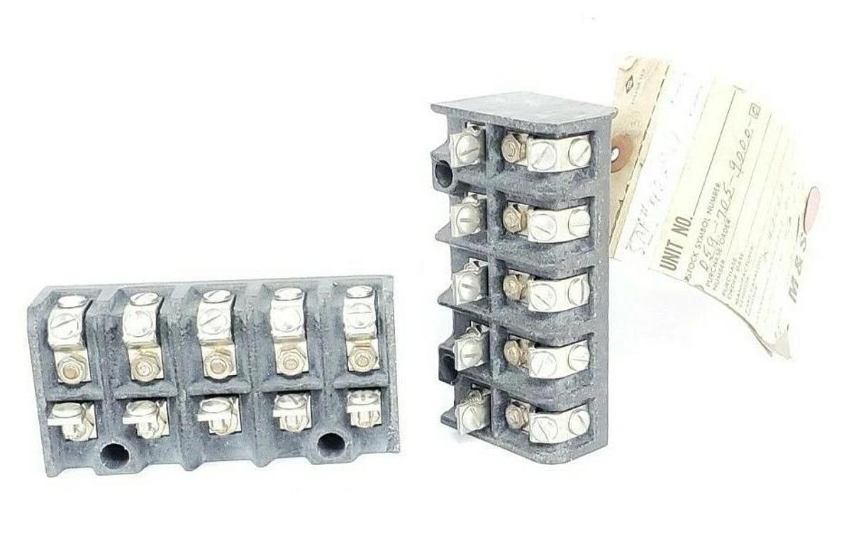 Used LOT OF 2 ALLEN-BRADLEY X-49662 CONTACT BLOCKS, SIZE 1, 5NO, X49662