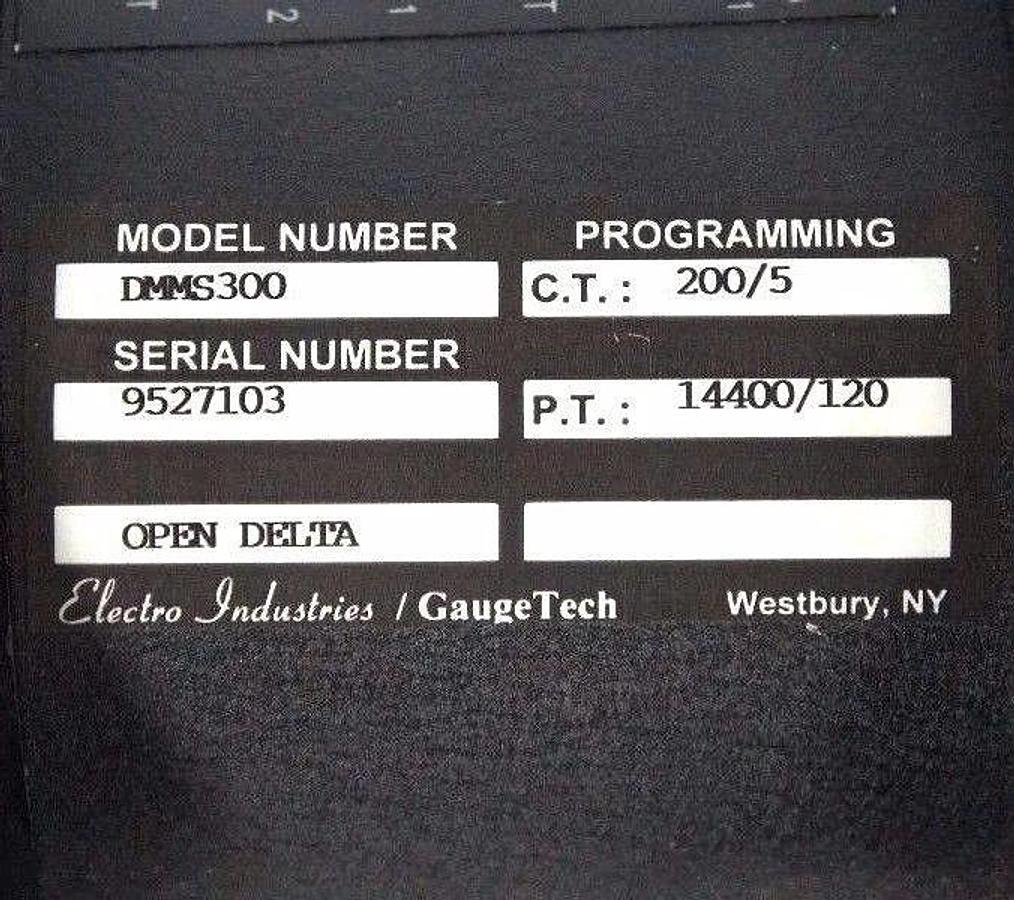 NEW ELECTRO INDUSTRIES DMMS300 POWER METER W/ DSP2-D 24VDC, 10VA, 47-75HZ