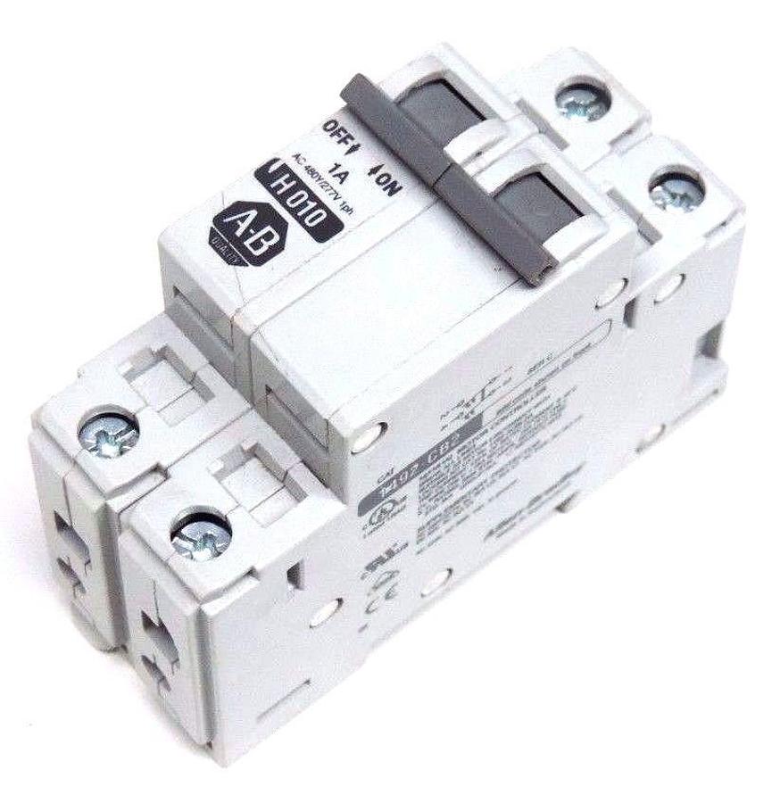 Used ALLEN BRADLEY 1492-CB2H010 CIRCUIT BREAKER SER C, 1A, 1492CB2