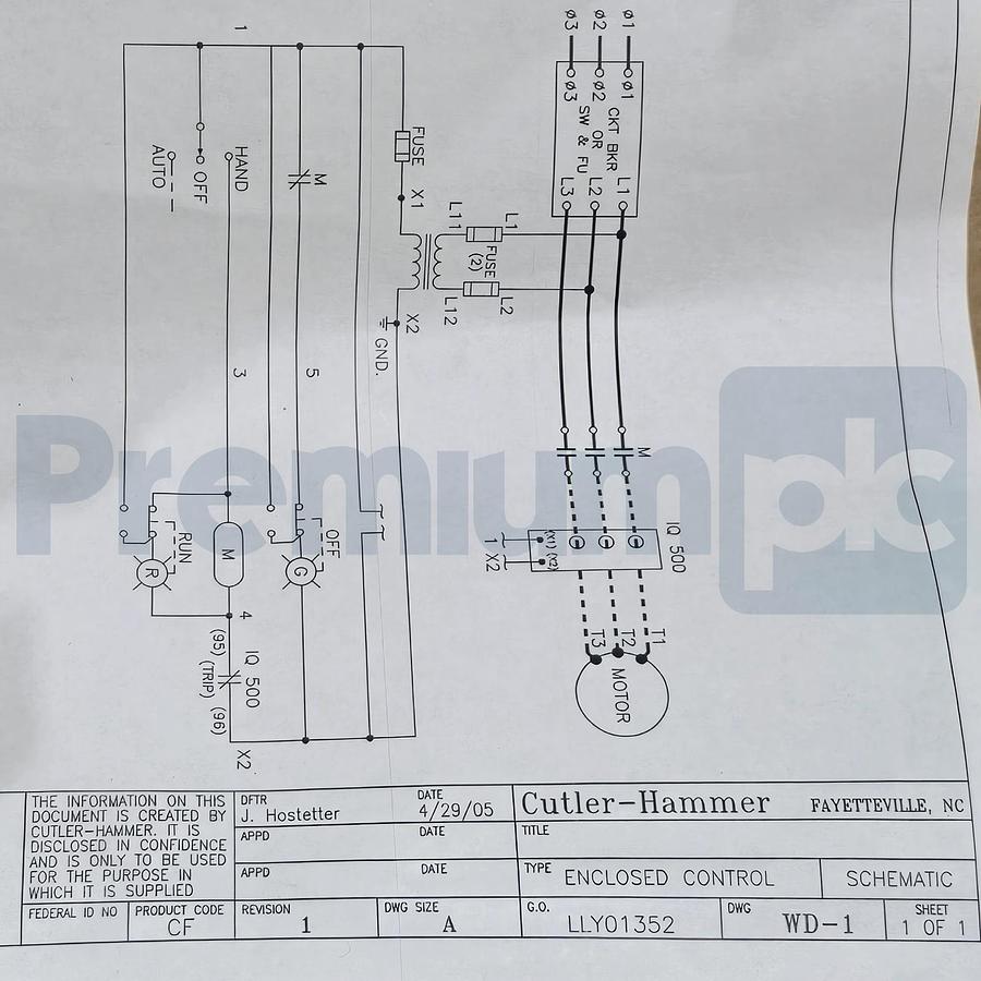 Used EATON CUTLER-HAMMER ECN2414CHC MODS: P3A23C40 NEMA MOTOR CONTROL W/ IQ504A NSMP
