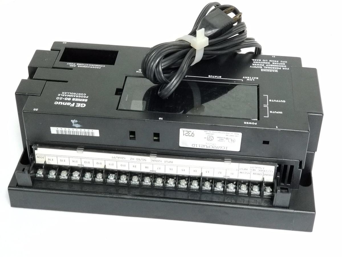 Used GE FANUC IC692MAA541C SERIES 90-20 PROGRAMMABLE CONTROLLER 120 VAC IC692CPU211D