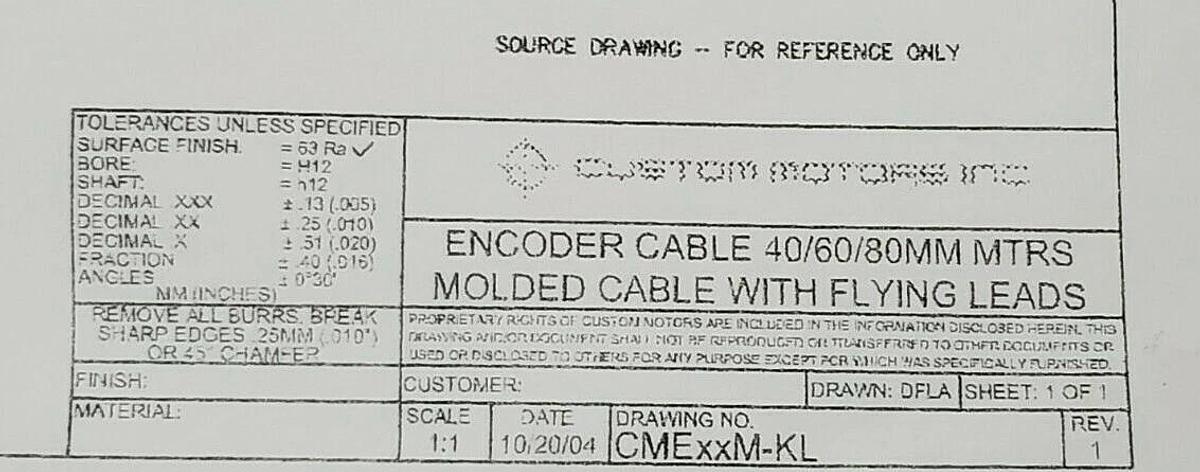 NEW TURCK U0988-11 ENCODER CABLE CME05M-KL