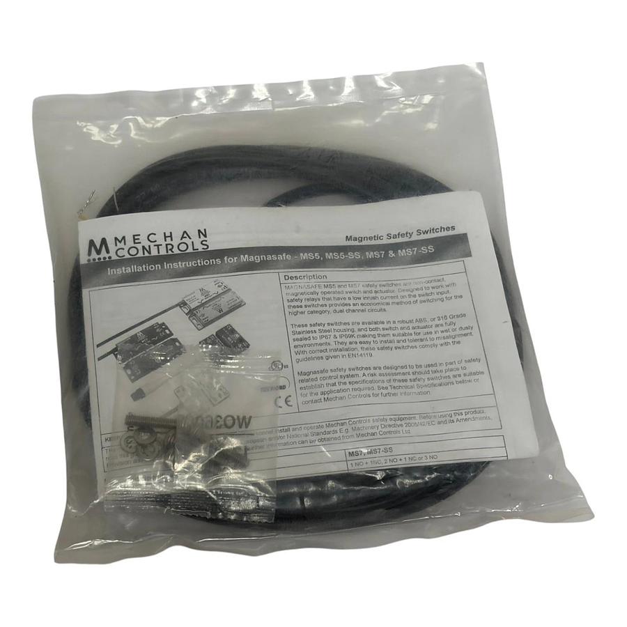 Mechan Controls MS5-21-DC-03M Magnasafe Magnetic Safety Switch Actuator Set New