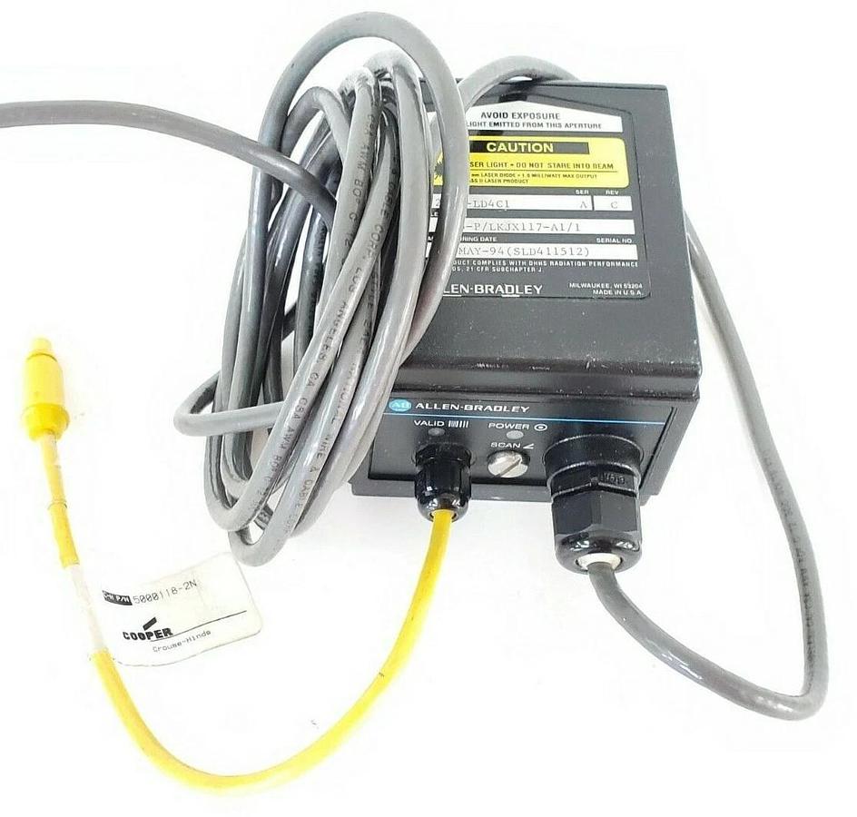 Used ALLEN BRADLEY 2755-LD4C1 BAR CODE SCANNER HEAD SER. A REV. C