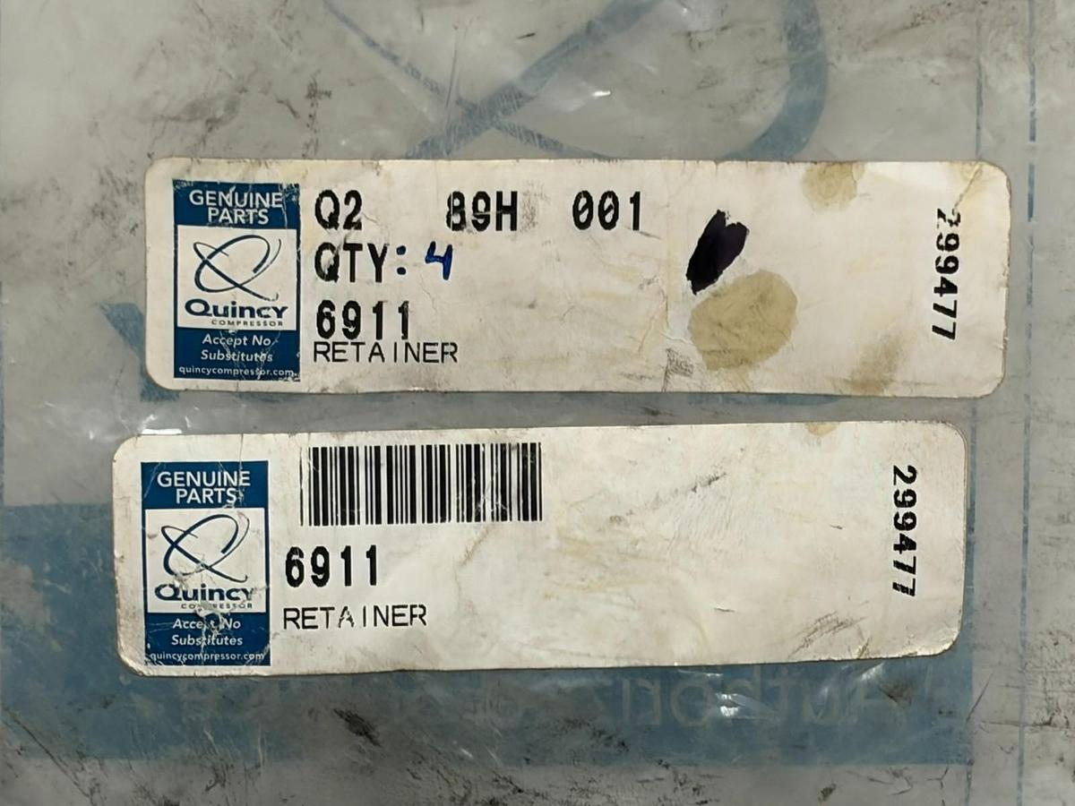 Used LOT OF 4 Quincy Compressor 6911 Valve Retainer QR-25 350 Series New Surplus