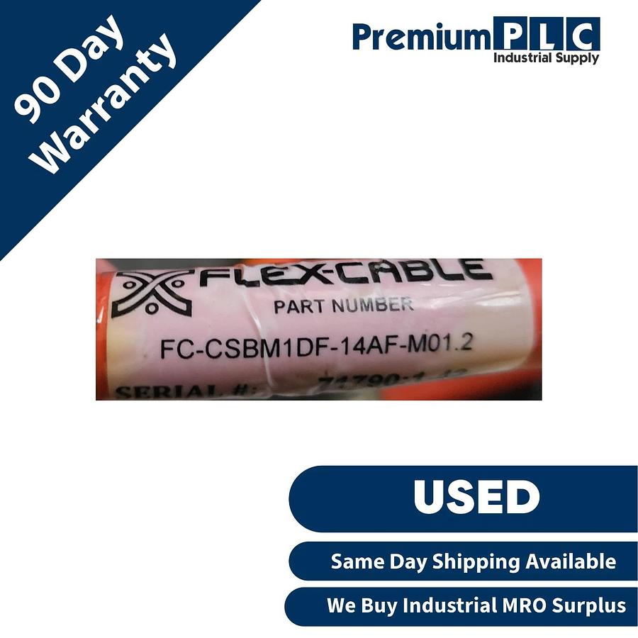 Used ALLEN BRADLEY FLEX-CABLE FC-CSBM1DF-14AF-M01.2 VPL SERVO POWER CABLE 14AWG 1.2m