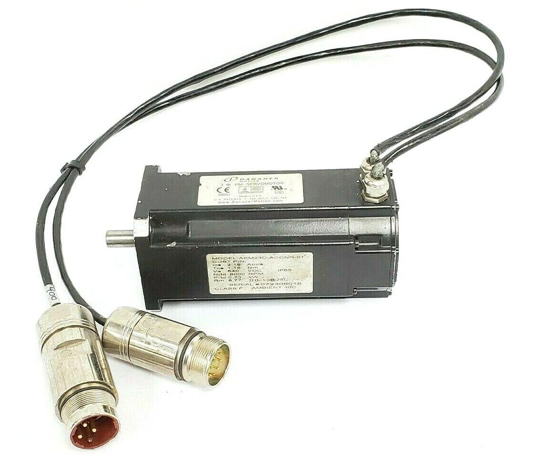 Used DANAHER MOTION SERVER MOTOR 3 PM RM: 8.77 ICS 2.19 ARMS 8000 RPM AKM23D-ACCNR-01