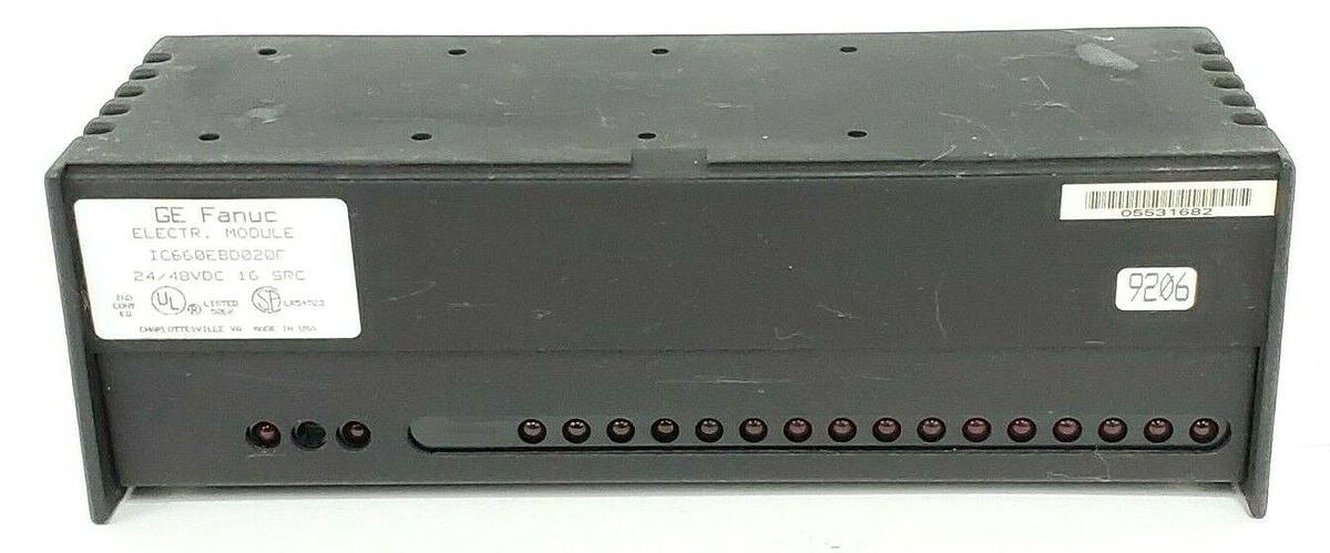 Used GE FANUC IC660EBD020F ELECTR. MODULE 24/48VDC 16 SRC