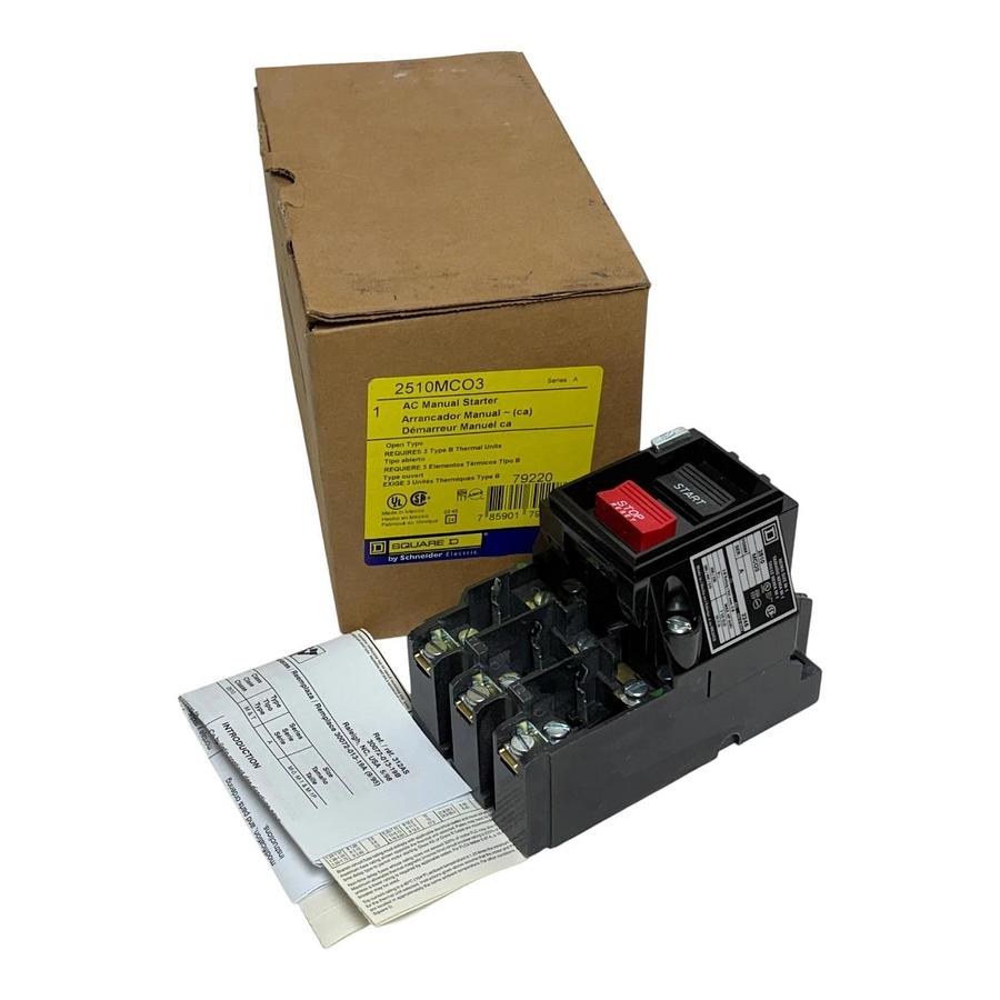 Square D 2510MCO3 AC Manual Starter NEMA Size M-1 3-Phase Series A New
