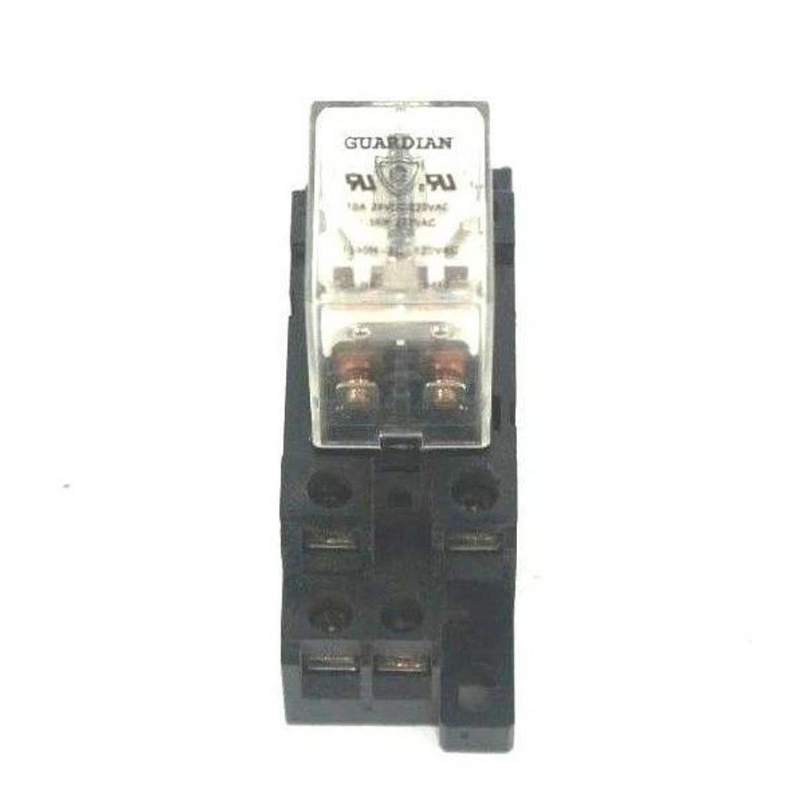 Used OMRON PTF08A-E SOCKET RELAY BASE WITH GUARDIAN 1390H-2C