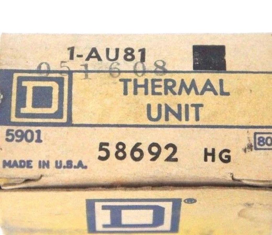 Used LOT OF 3 NIB SQUARE D AU81 THERMAL UNIT 58692, 1-AU81