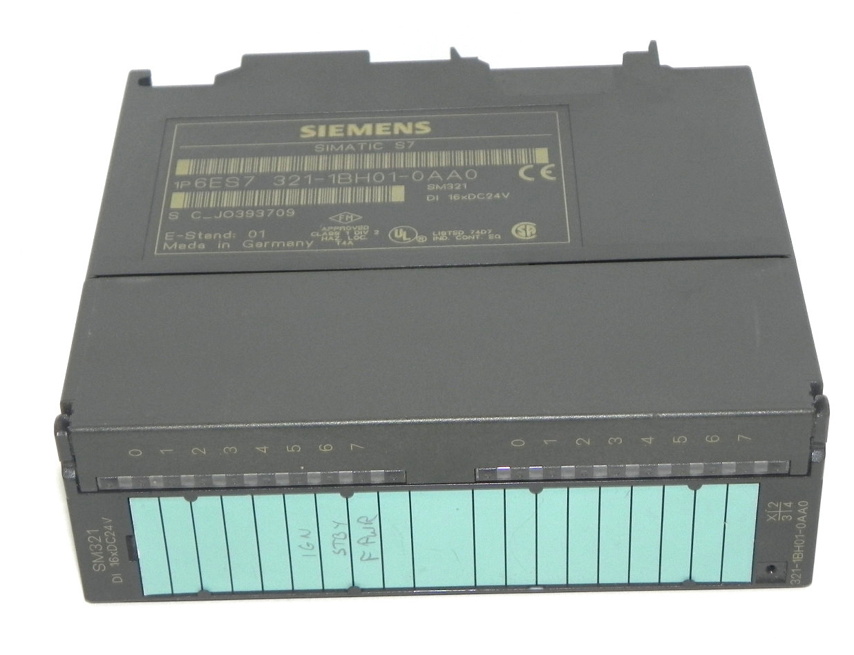 Used SIEMENS 6ES7-321-1BH01-0AA0 INPUT MODULE 6ES73211BH010AA0, DI 16XDC24V