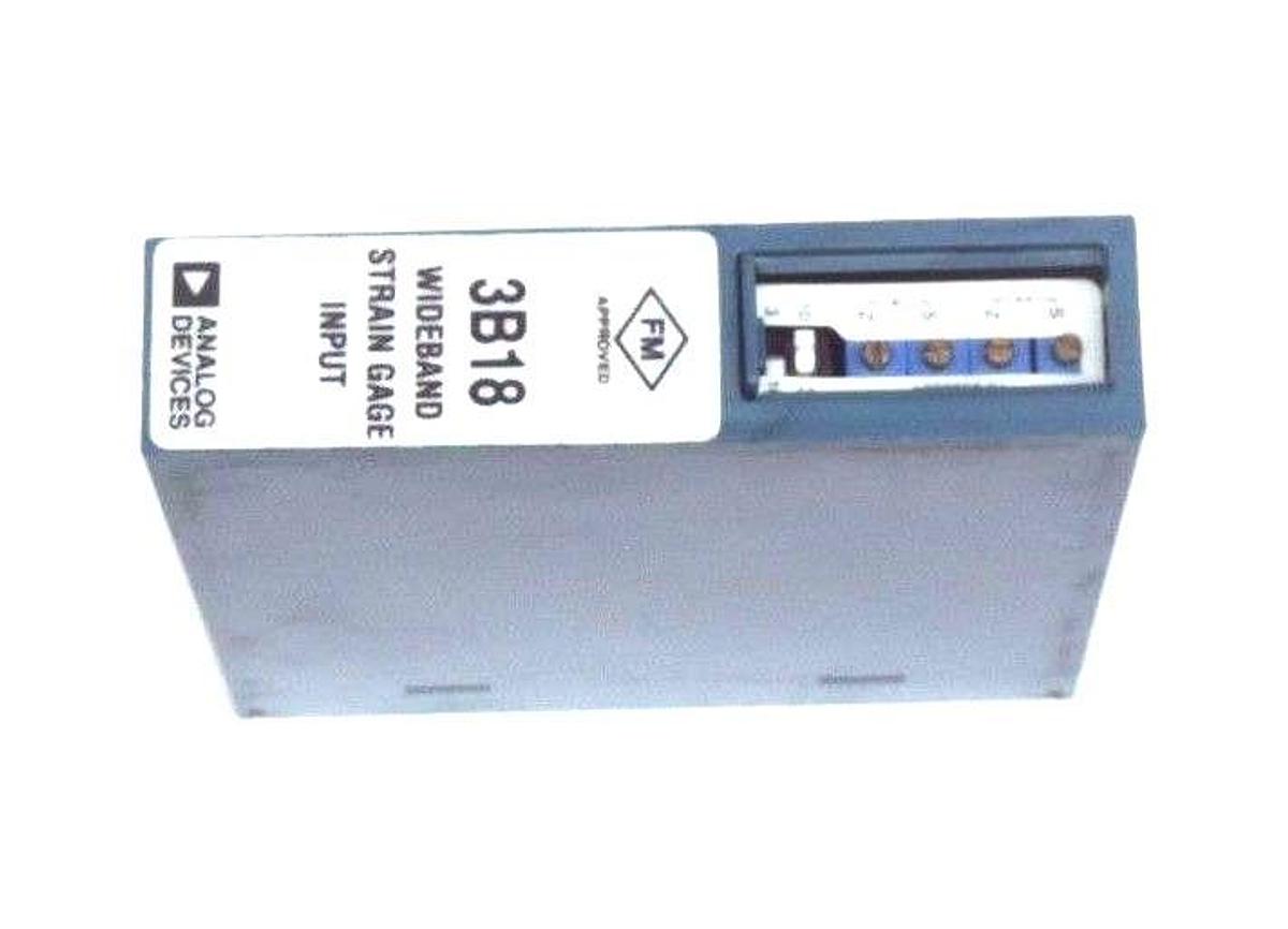 Used ANALOG DEVICES 3B18-00 WIDEBAND STRAIN GAGE INPUT MODULE 3B1800