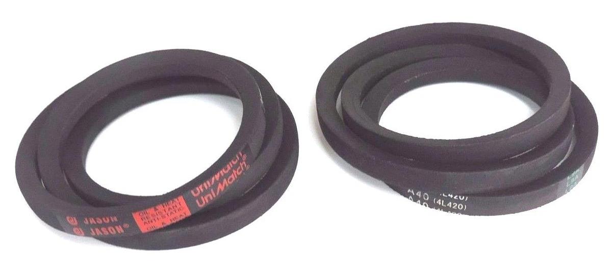 LOT OF 2 NEW JASON 4L420 V-BELTS