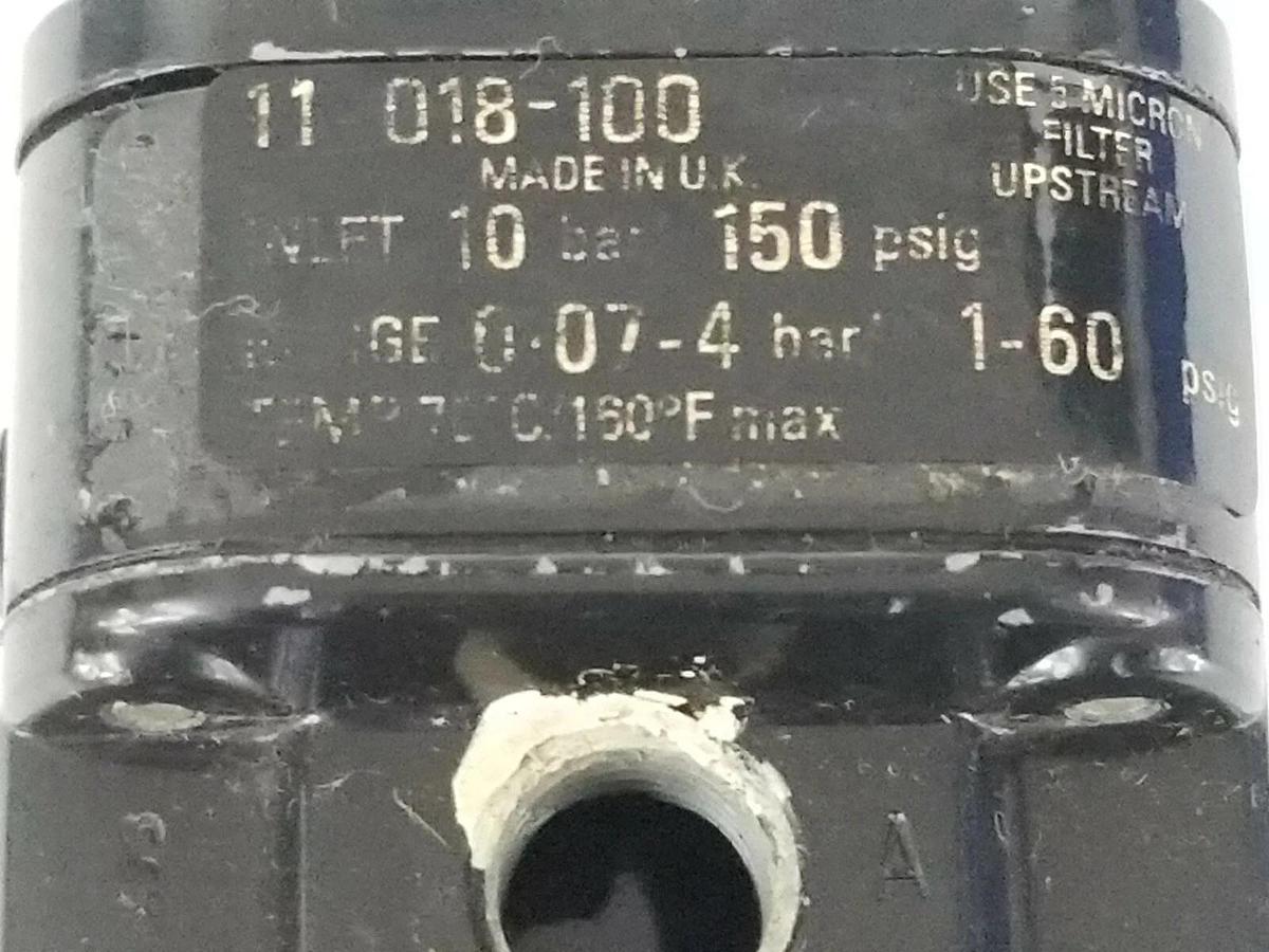Used NORGREN 11-018-100 AIR PRESSURE REGULATOR 11018100