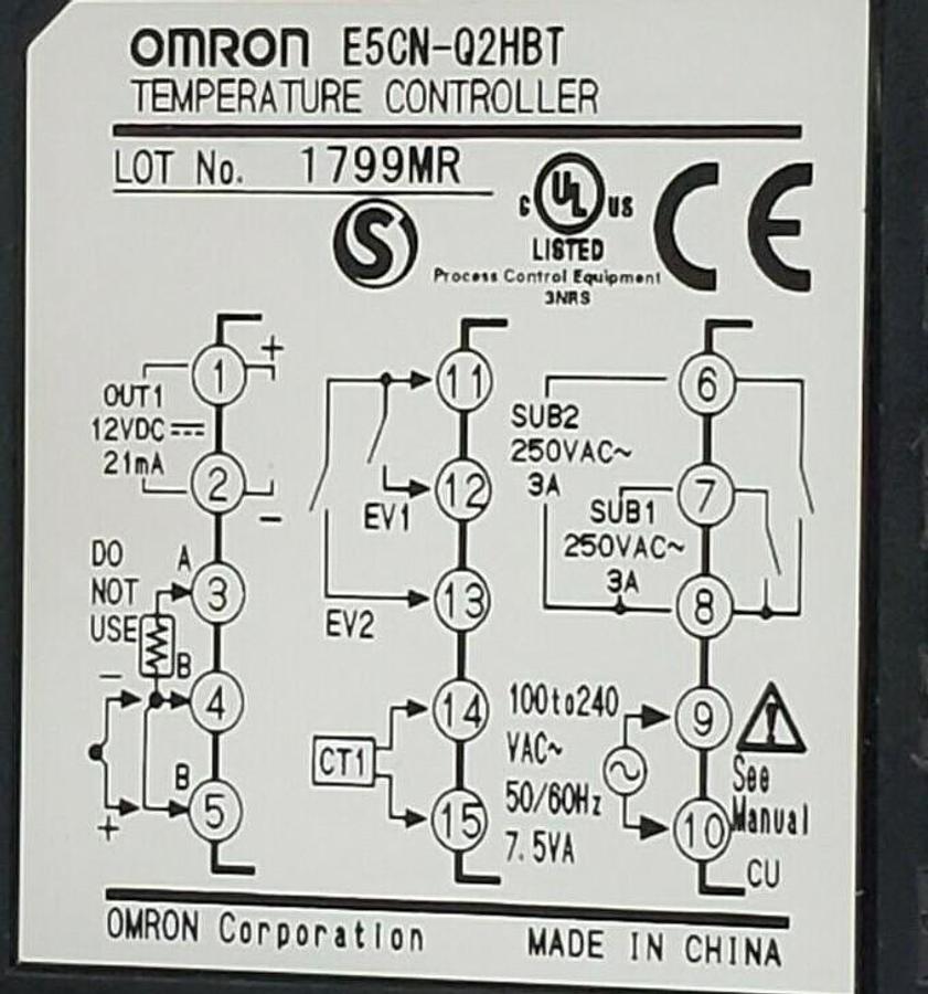 Used LOT OF 3 OMRON E5CN-Q2HBT TEMPERATURE CONTROLLERS E5CNQ2HBT