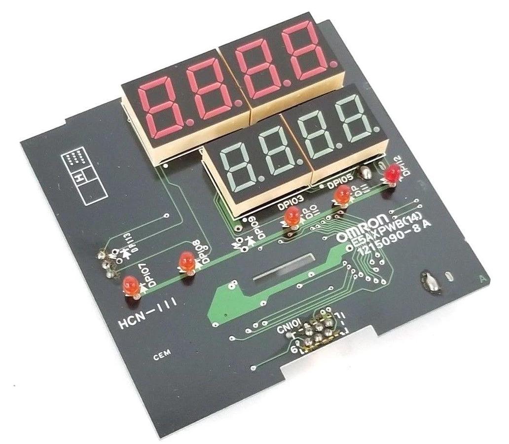 Used OMRON E5AXPWB(14) TEMPERATURE CONTROLLER DISPLAY BOARD 1215090-8A HCN-111