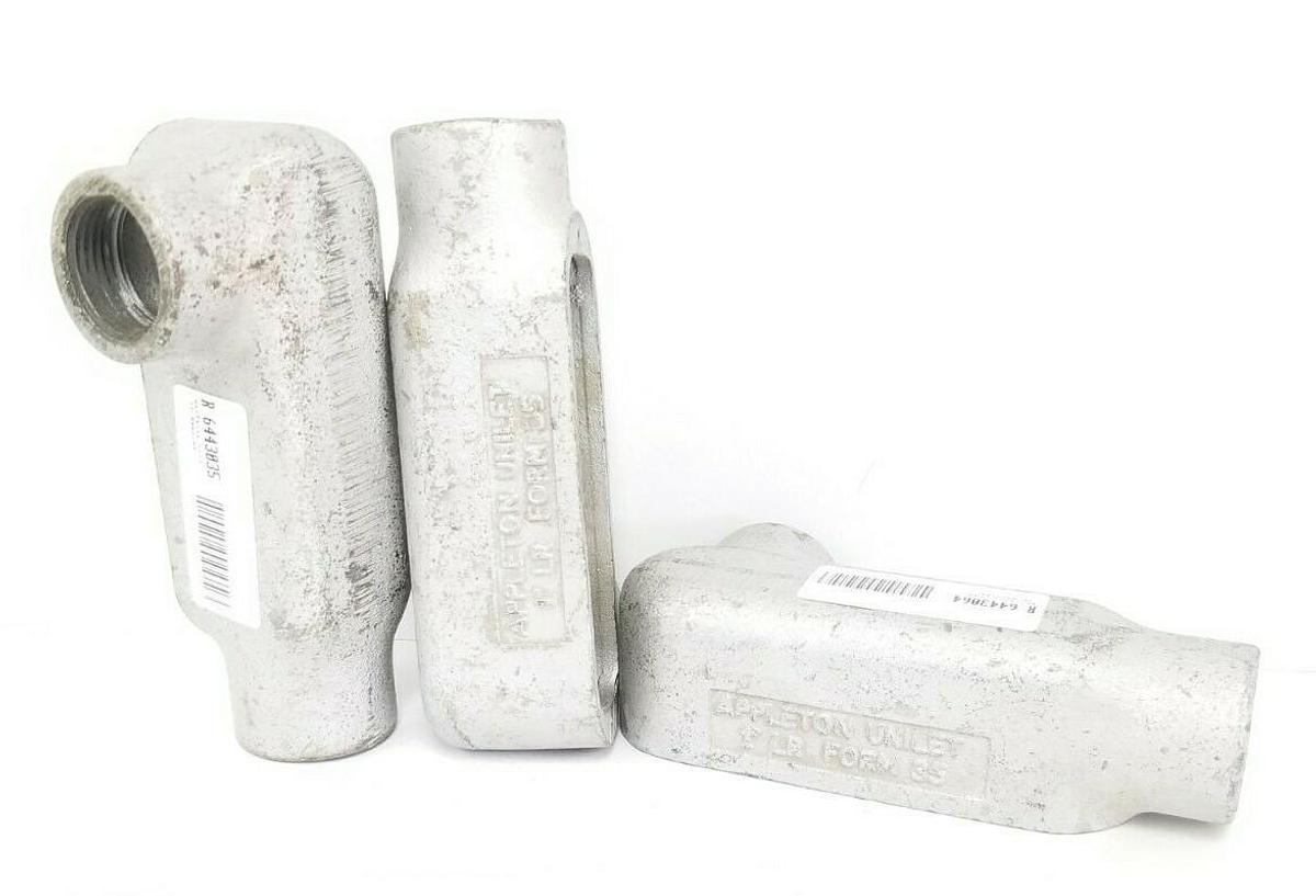Used LOT OF 3 NEW APPLETON FORM 35 UNILETS 12.5 CU. IN.