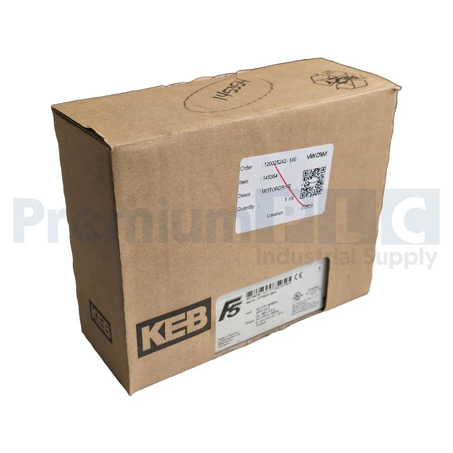 Used NEW KEB 07F5B3A-390A COMBIVERT F5 AC DRIVE 0.75kW 3PH 50/60HZ 400VAC 3.6A NSMP