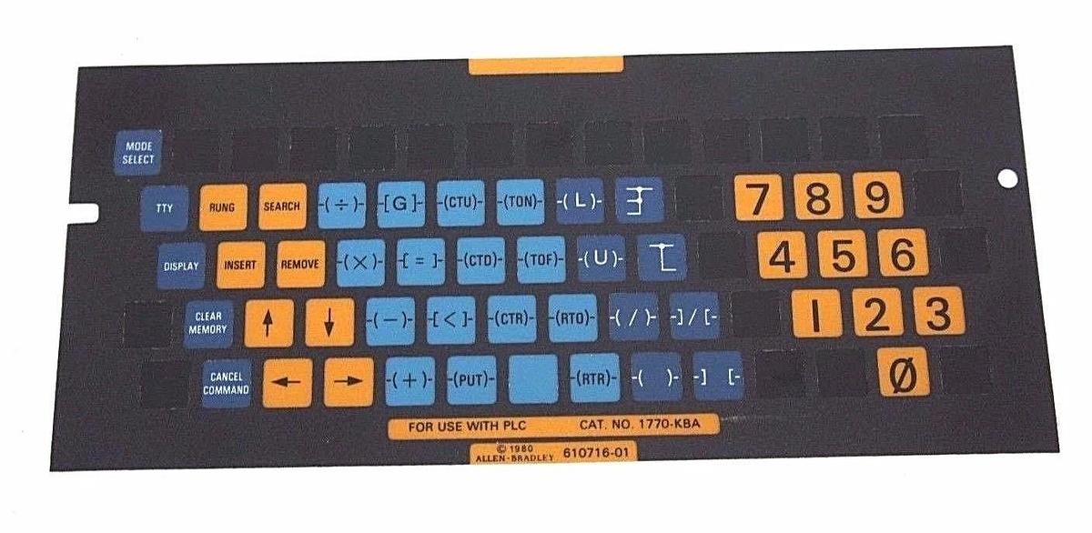 LOT OF 4 NEW ALLEN BRADLEY KEYPAD OVERLAYS 1770-KAA & 1770-KBA