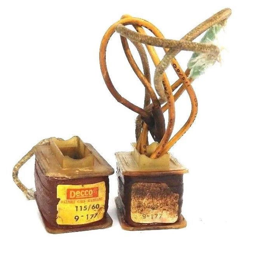 Used LOT OF 2 DECCO 9-177 COILS 9177, 115/60