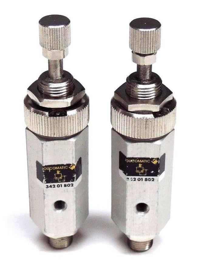 Used LOT OF 2 ASCO JOUCOMATIC 34201802 MICRO 10 PRESSURE REGULATORS 0.2-8 BAR