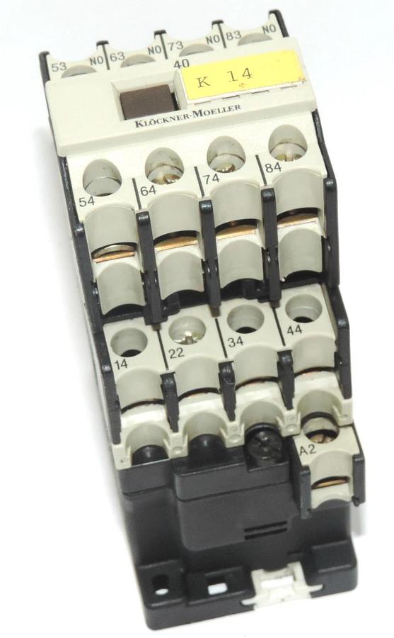 Used KLOCKNER-MOELLER DILR31 CONTACTOR W/ 40DIL SMALL CONTACTOR 220/240V 50/60HZ