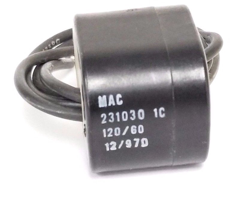 Used MAC 231030 1C SOLENOID COIL 231030, 120/60, 12/97D