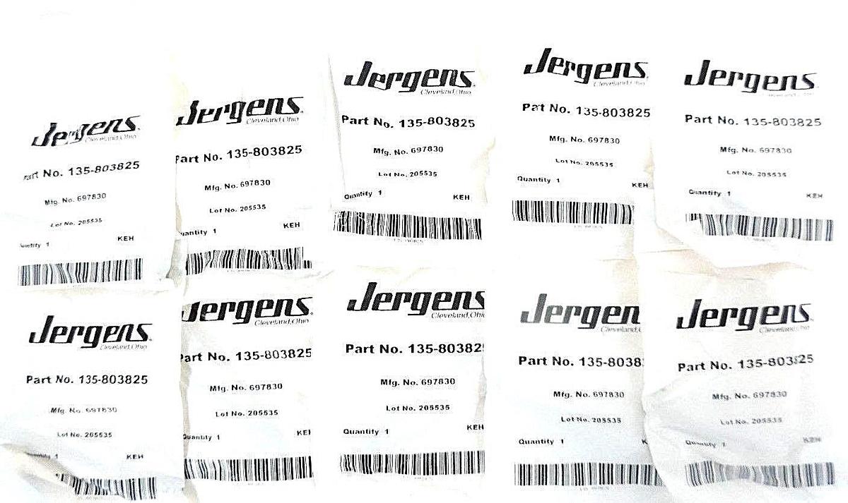 Used LOT OF 10 NEW JERGENS 135-803825 KLP HD DETENT PIN 1/4X3.0 SS, 803825, 697830
