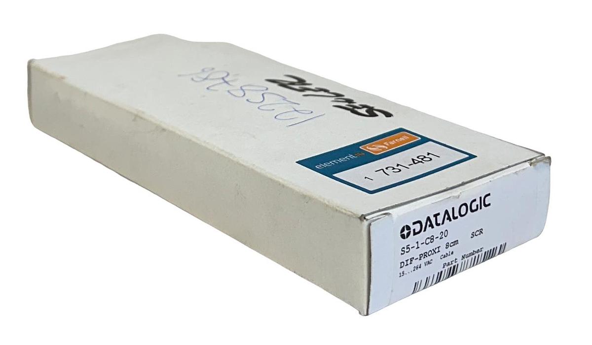 Used DATALOGIC S5-1-C8-20 / G5110520 PROXIMITY SENSOR S5 SERIES 15-264VAC 731481 NSMP