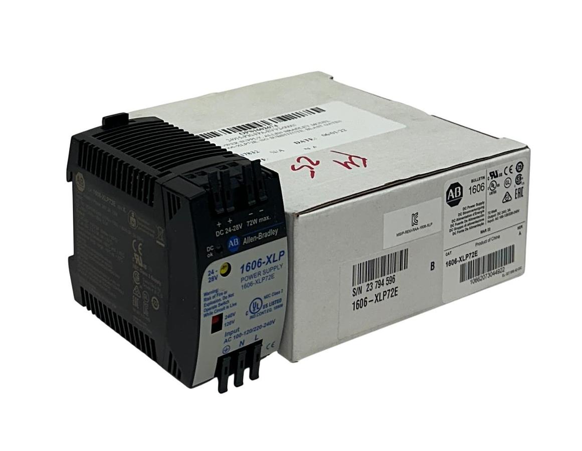 Used ALLEN BRADLEY 1606-XLP72E /A BULLETIN 1606 DC POWER SUPPLY 72W 24VDC OUTPUT NSMP