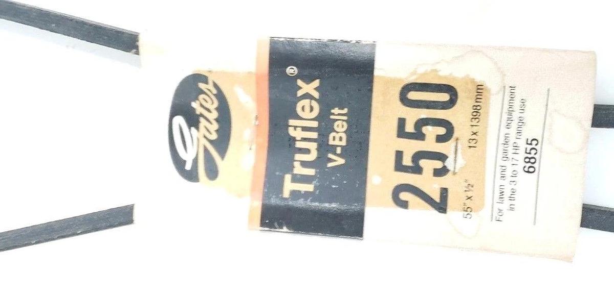 Used LOT OF 2 NEW GATES 2550 V-BELTS 1/2" TOP WIDTH x 55" LENGTH