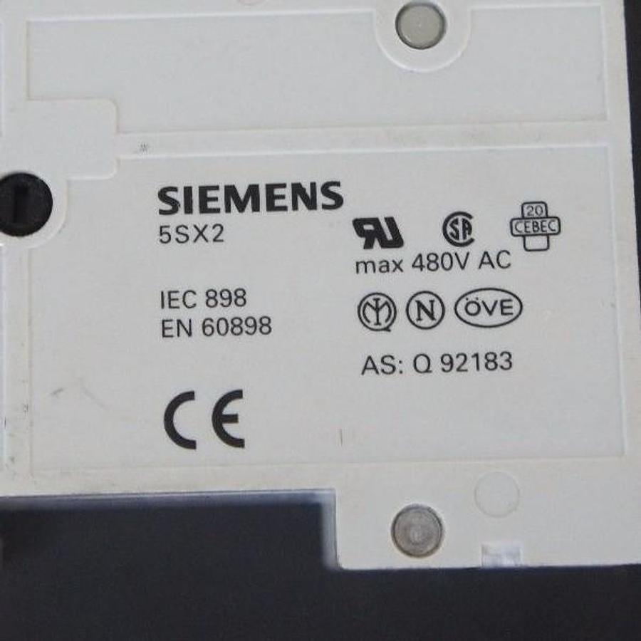 Used SIEMENS 5SX22 CIRCUIT BREAKER 5SX22C6, 2-POLE