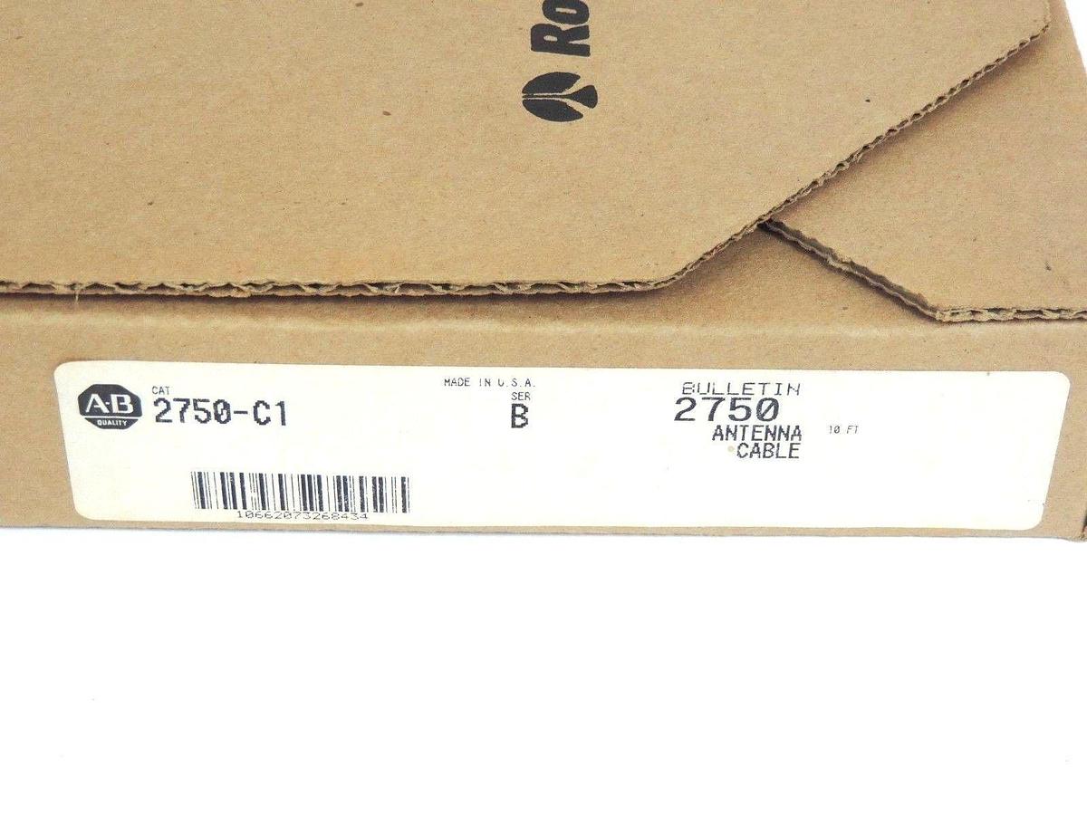 Used NEW ALLEN BRADLEY 2750-C1 ANTENNA CABLE SER. B 2750C1