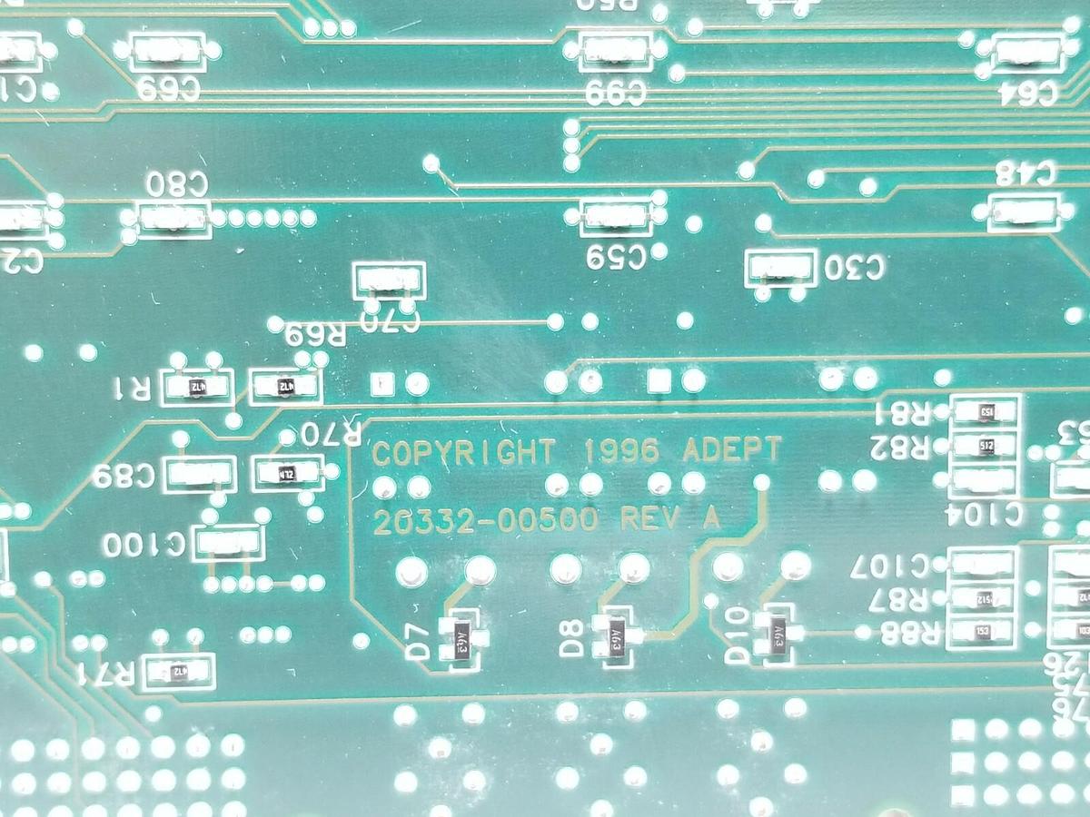 Used ADEPT TECH. 10332-00500 CONTROL BOARD VJI REV. A 20332-00500 LAC-3 9728 94V-0