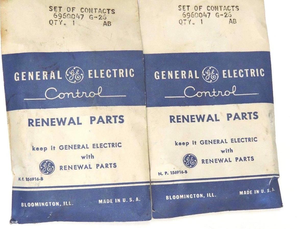 LOT OF 2 NEW GENERAL ELECTRIC 6960047G-26 CONTACT KITS 6960047G26