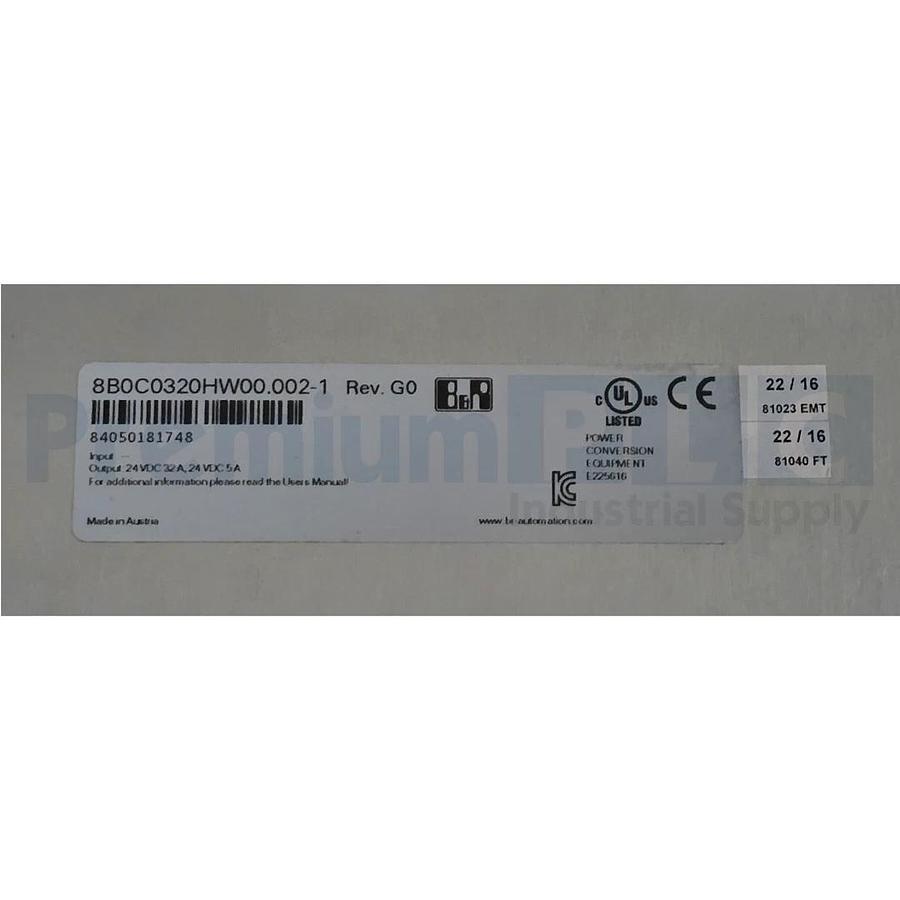 B&R 8B0C0320HW00.002-1 ACOPOSmulti POWER SUPPLY MODULE KRONES 0901373173 NSMP