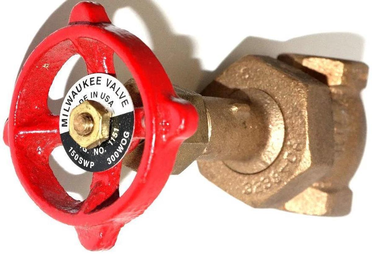 NEW MILWAUKEE VALVE 1151 1/2" GATE VALVE 150 S.W.P. 300 W.O.G.