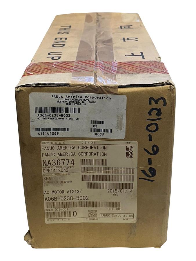 Used FANUC A06B-0238-B002 / A06B0238B002 AC SERVO MOTOR aiS-12/4000 2.7kW OUTPUT NSMP