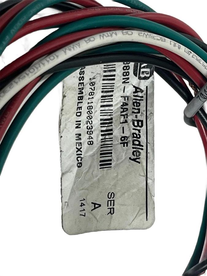 Allen-Bradley 888N-F4AF1-6F Mini Receptacle 4-Pin 16 AWG 6ft 1/2" NPT Ser A NSNP