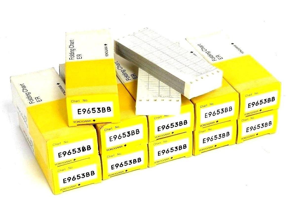 Used LOT OF 11 NEW YOKOGAWA E9653BB FOLDING ER CHARTS