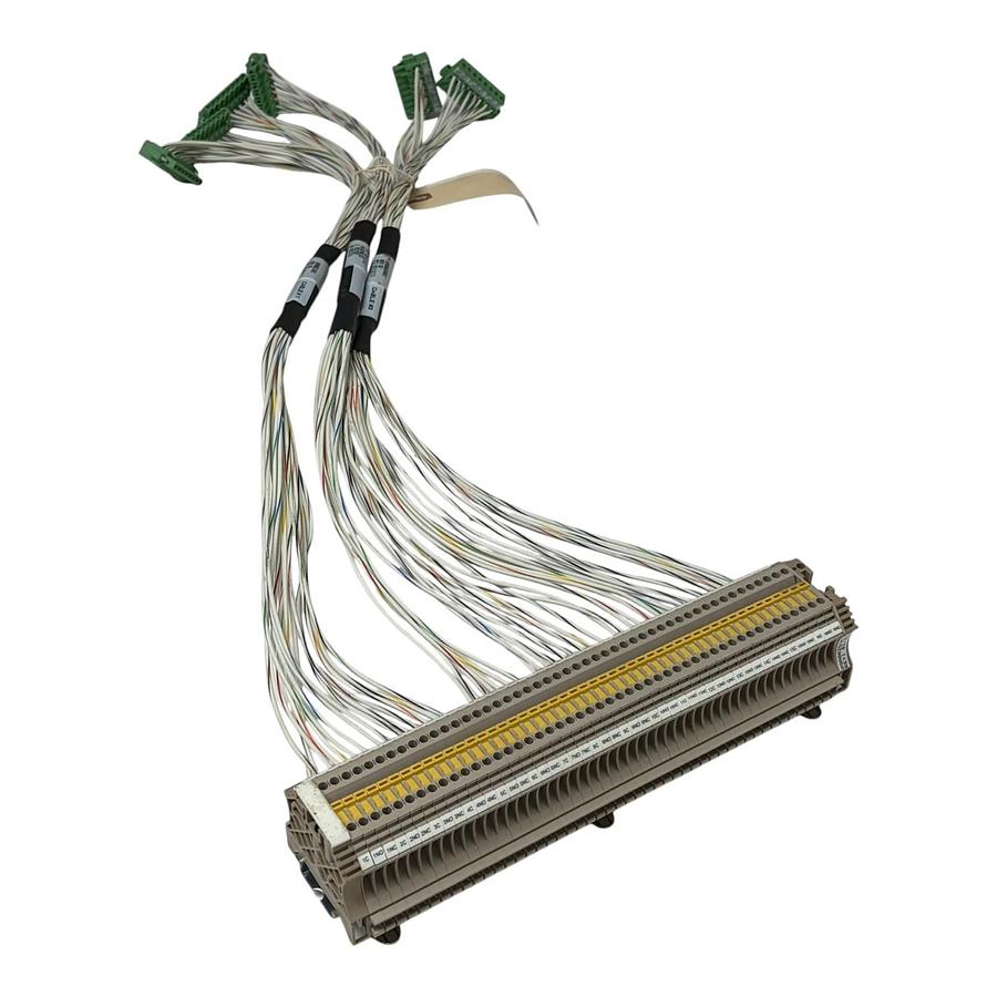 Used Custom DIN Rail Terminal Block Assembly with Multi-Connector Wire Harness