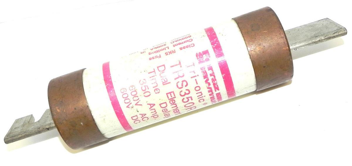 Used FERRAZ SHAWMUT TRS350R DUAL ELEMENT TIME DELAY FUSE 350AMP