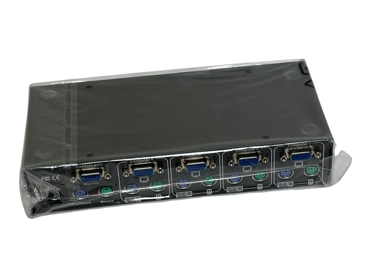 Used TRENDnet TK-401R 4-Port Rack Mount KVM Switch New Open Box with Rack Ears Manual