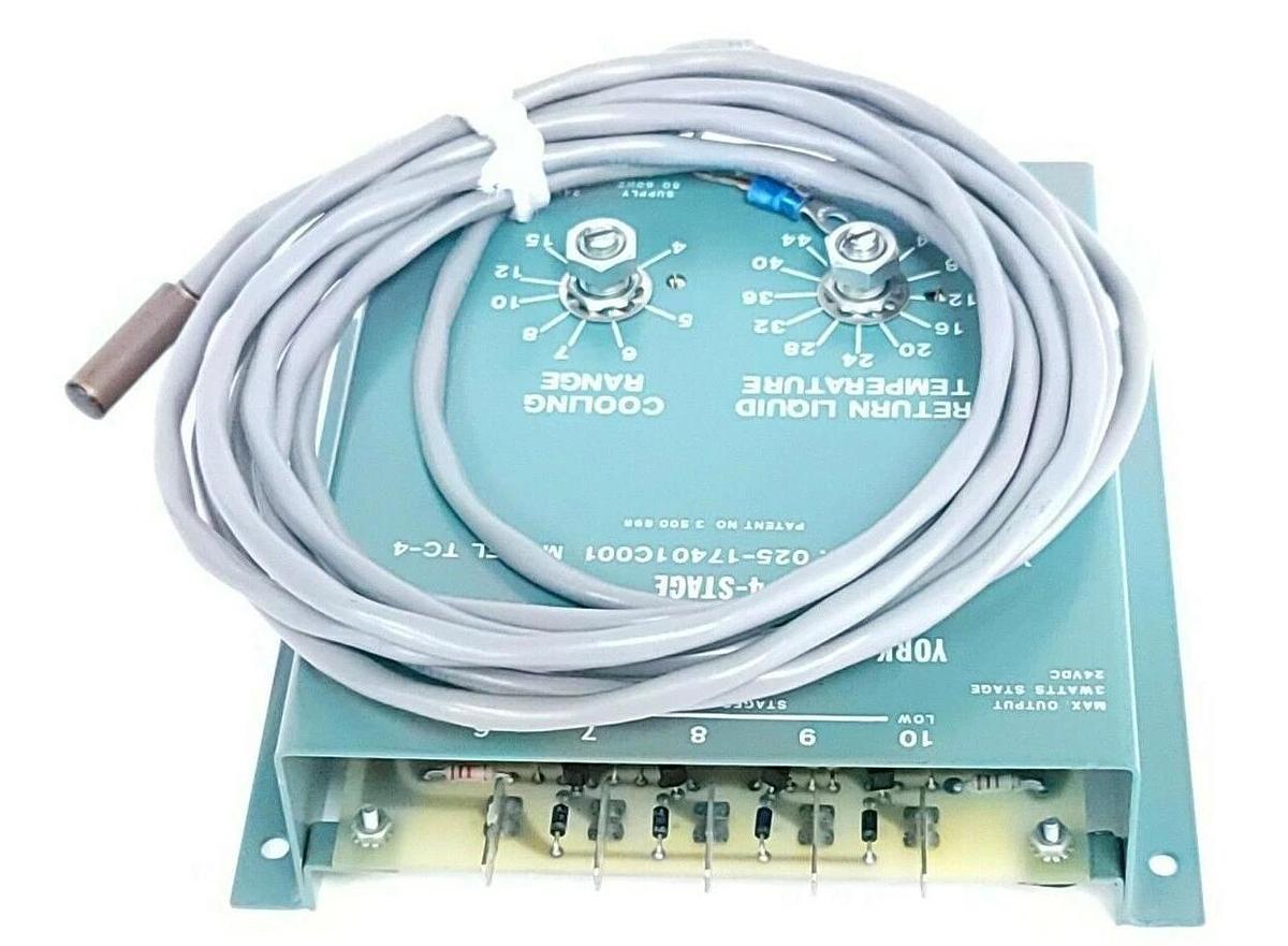 Used YORK 025-17401C001 TEMPERATURE CONTROLLER SOLID STATE 4 STAGE MODEL TC-4